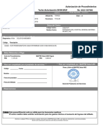 Autorización de Procedimientos Válida Hasta El 06/07/2023 Fecha Autorización 06/06/2023