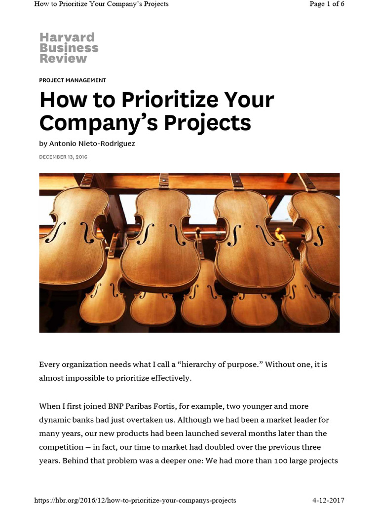 How To Prioritize Your Companys Project | PDF | Project Management ...