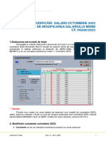 Modificari Salarii Luna Octombrie 2023