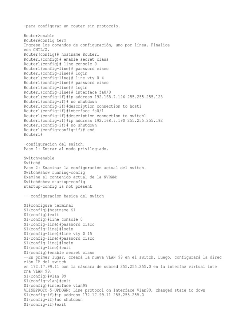 Comandos Ccna 3 | PDF | Red de arquitectura | Estándares de internet