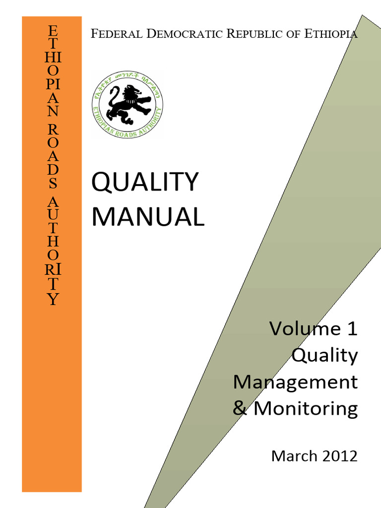 Ethiopian Roads Authority Quality Manual | PDF | Audit | Quality Assurance