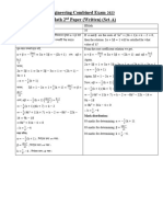 Math Combined Exam-02 (Written), Set-A, B