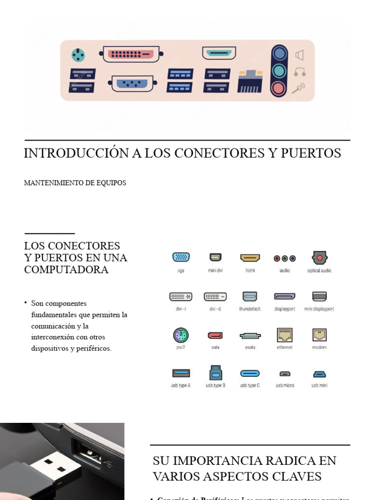 Introducción A Los Conectores y Puertos | PDF | USB | Hardware de la ... 