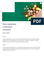 Dietas Vegetarianas e Implicações Nutricionais