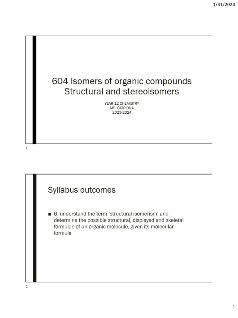 Understanding Isomerism in Organic Chemistry | PDF | Isomer ...