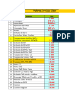 Lista de Precios Ciber - Septiembre 2017