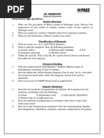 JR. CHEMISTRY Important Questions