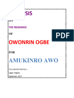 92 Owonrin - Ogbe