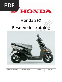 Parts Manual Honda SFX 50