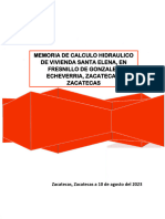 Memoria de Calculo Hidraulica de Vivienda