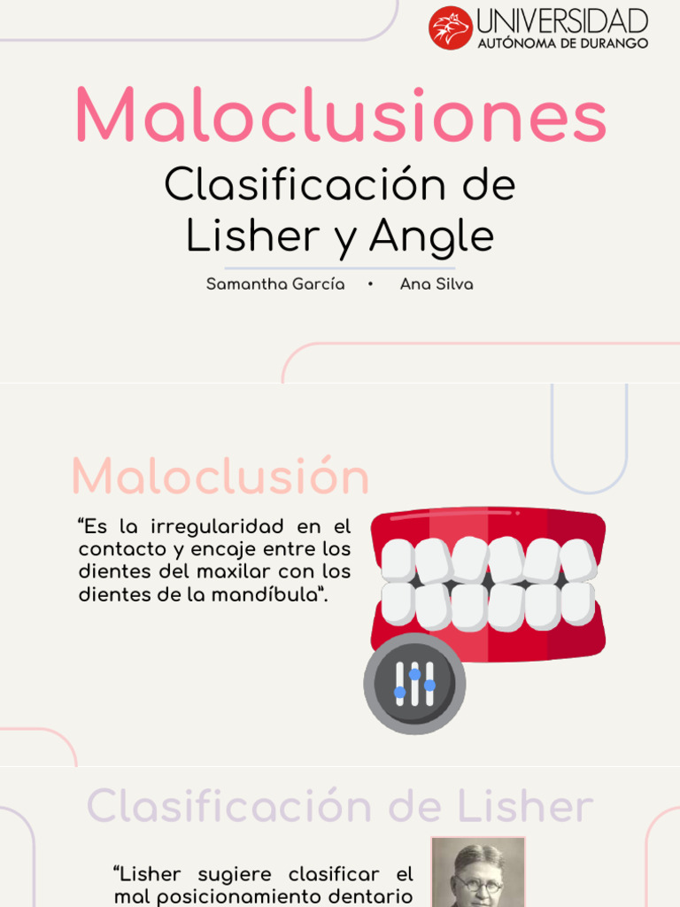 Clasificación Lisher y Angle | PDF | Ramas de Odontología | Anatomia dental