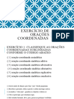 Exercício de Orações Coordenadas