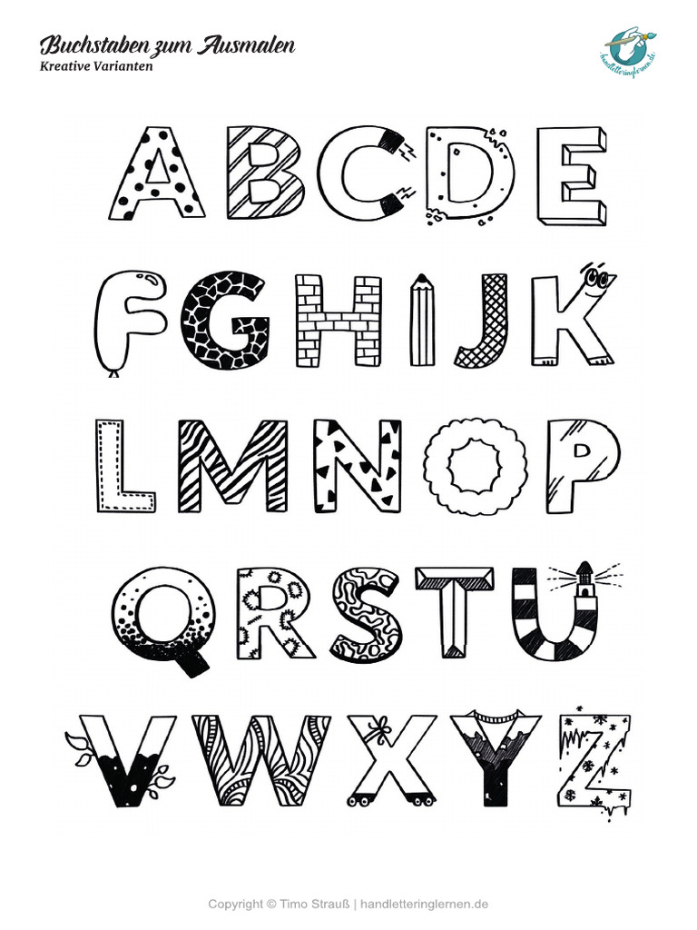  Buchstaben Zum Ausmalen Kreative Varianten 
