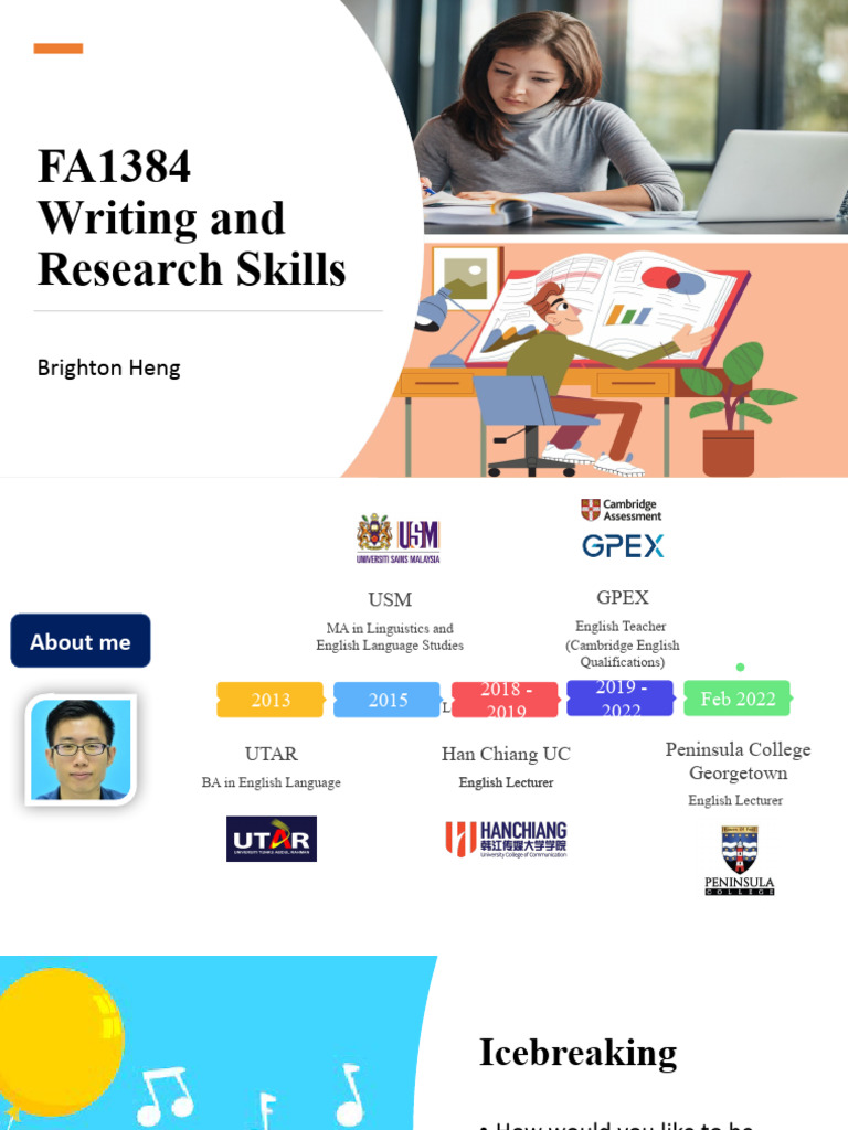 Writing and Research Skills Course Guide | PDF