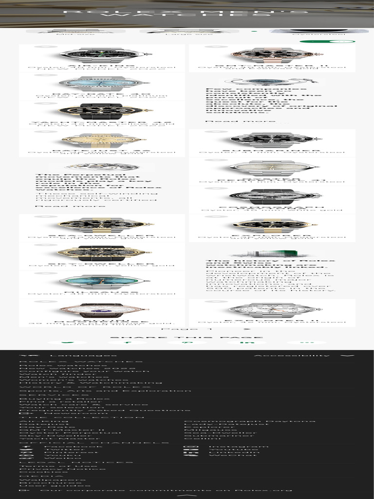 Men's Watches - Find Your Rolex Watch | PDF | Watch | Portable Tools