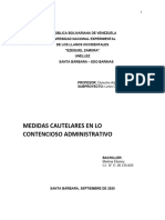 Medidas Cautelares en Lo Contencioso Administrativo