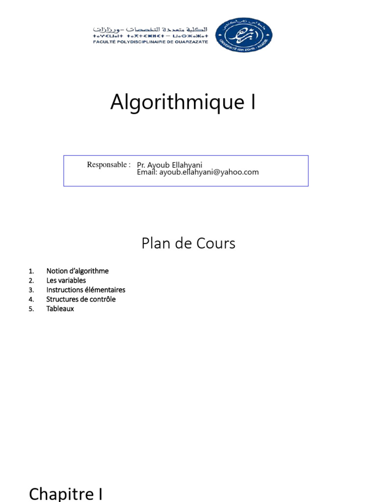 Introduction à l'Algorithmique | PDF | Langage de programmation ...