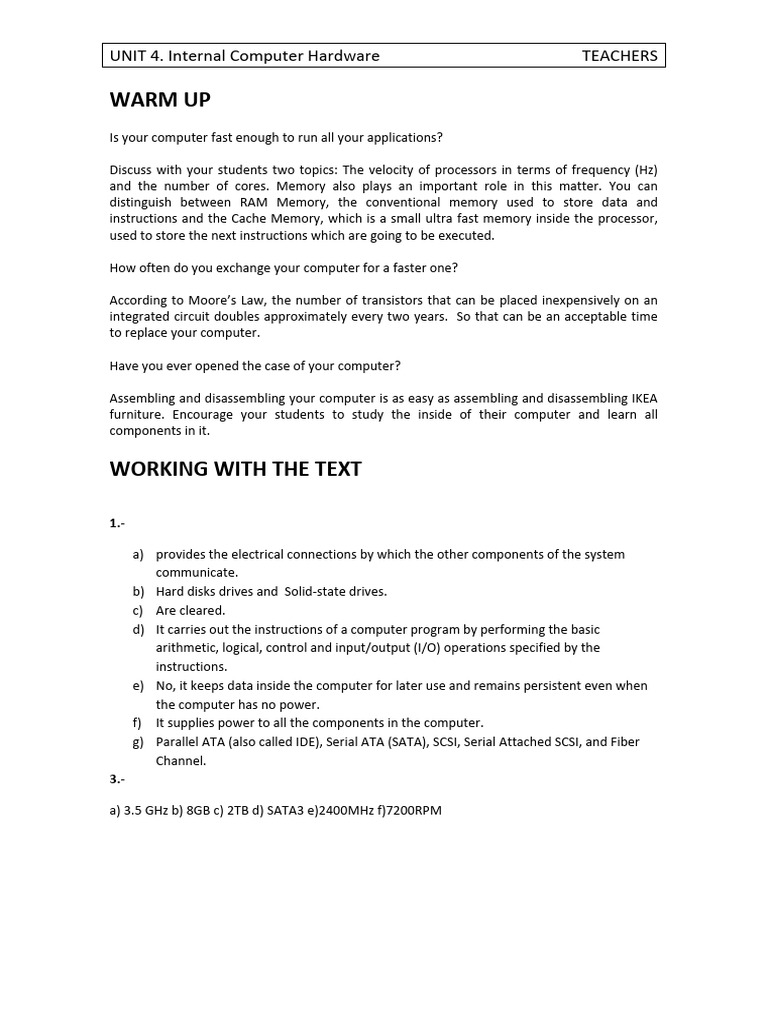 Chapter4 Ingles Tecnico Pdf Random Access Memory Usb