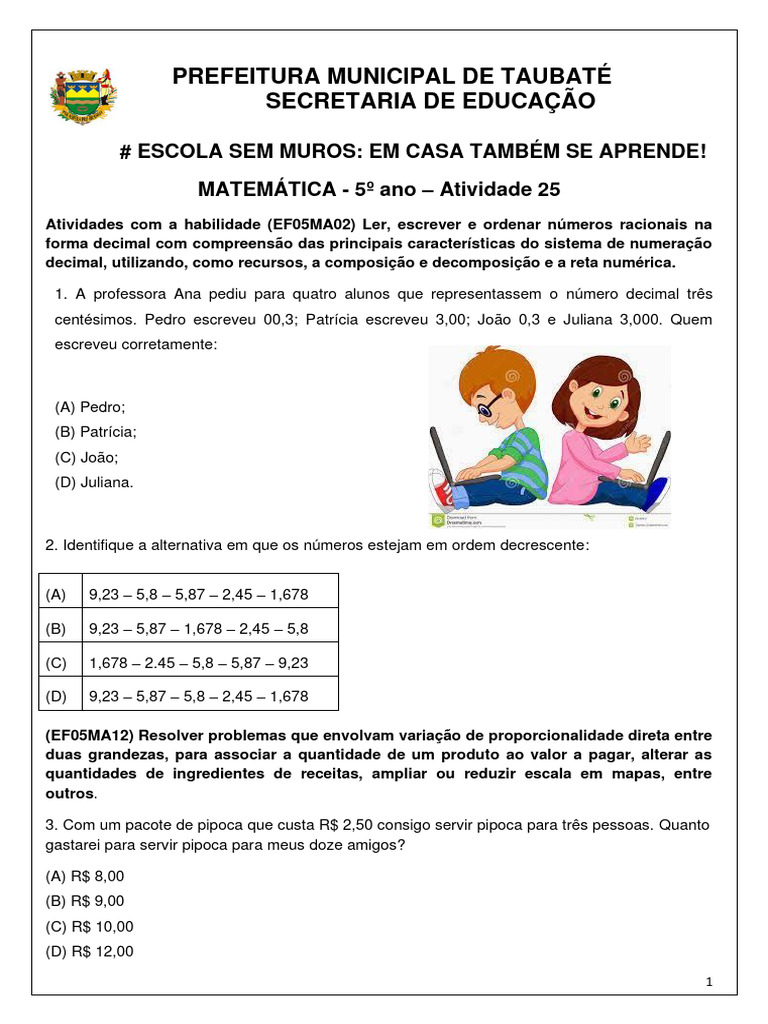Proporcionalidade na Matemática do 8º Ano | PDF | Caloria, image size:768x1024