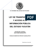 Ley de Transparencia Y Acceso A La Información Pública Del Estado Yucatán