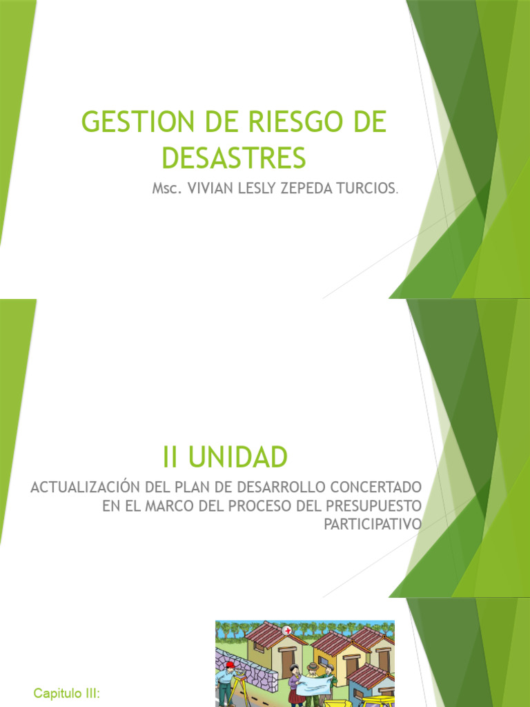 Gestion de Riesgos de Desastres II UNIDAD | PDF | Defensa Civil ...