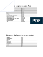 Finanças Da Empresa