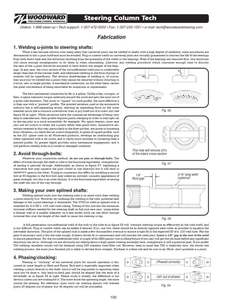 WoodWard Steering Column Tech PDF Strength Of Materials Axle