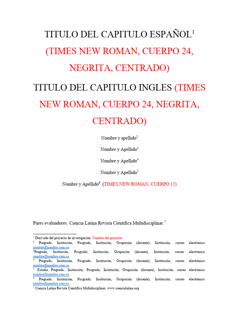 Estructura de un Capítulo de Libro | PDF | Citación | Science