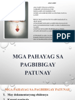 Mga Pahayag Sa Pagbibigay Patunay