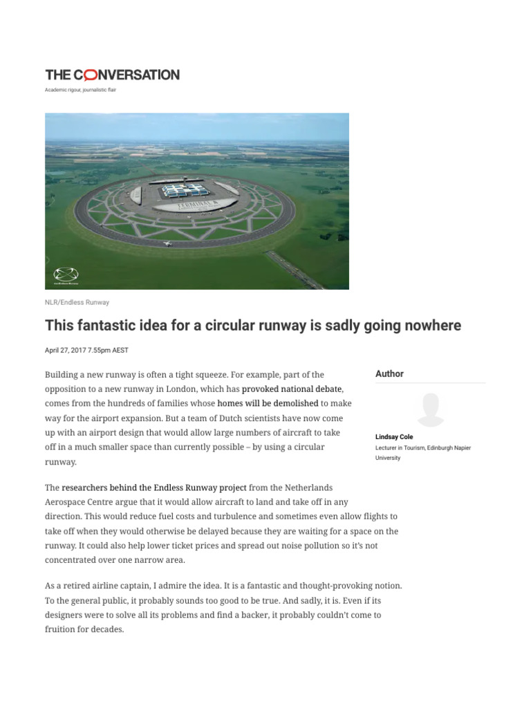 Challenges of Circular Runway Design | PDF | Airport | Takeoff