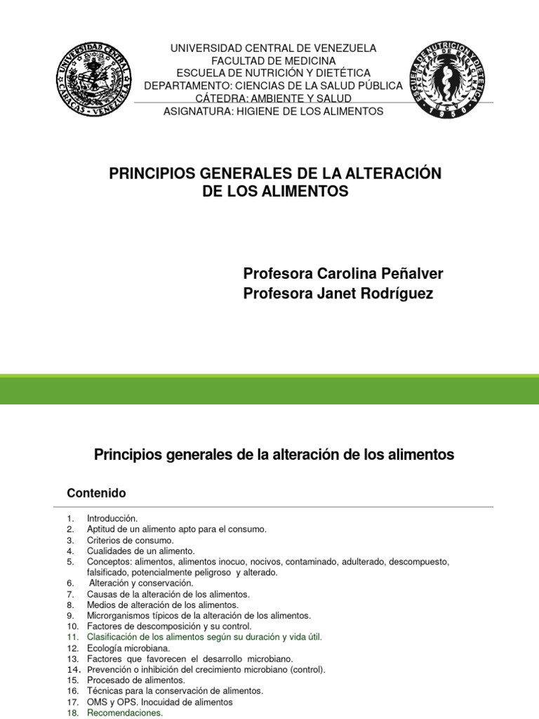 Principios Generales De La Alteración De Los Alimentos – JSOPE