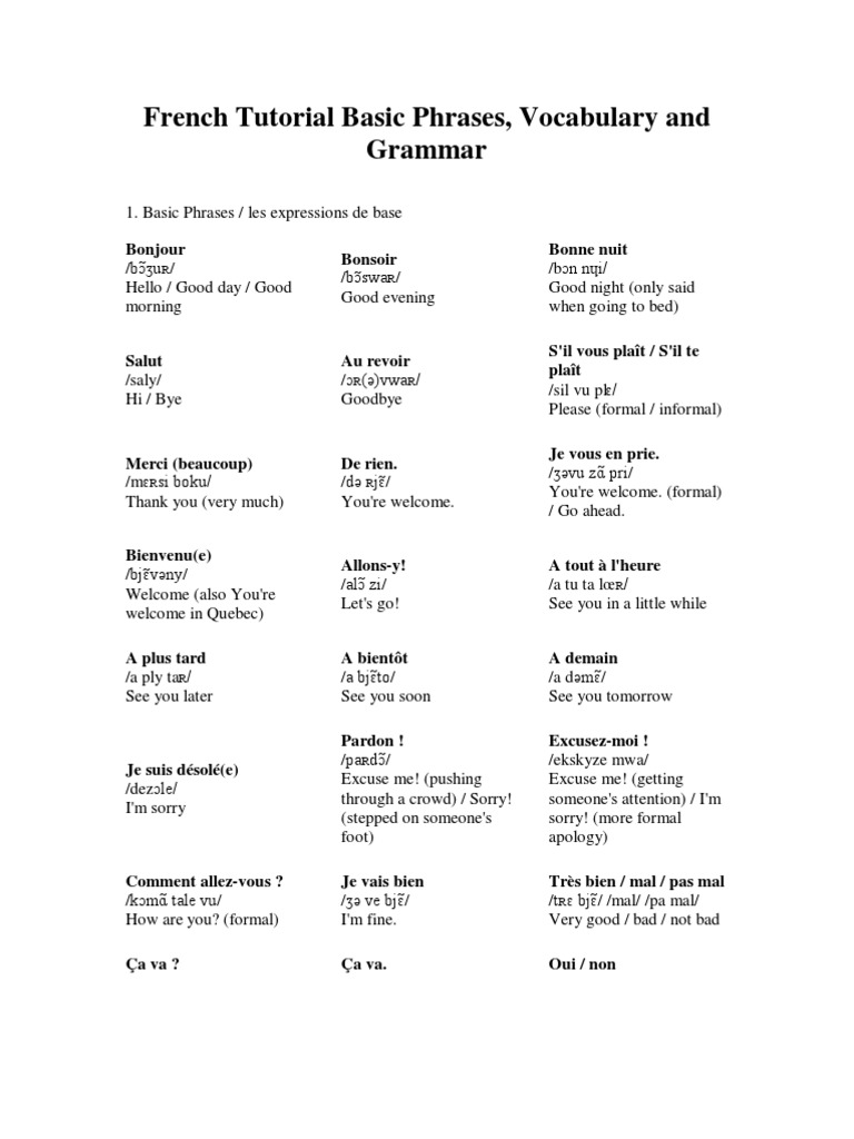 French Tutorial | PDF | Genre grammatical | Unités sémantiques