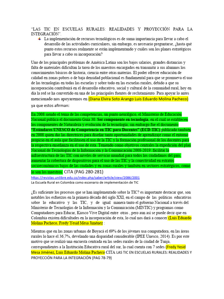 Ensayo Las Tic en Escuelas Rurales | PDF | Enseñando | Tecnología de ...