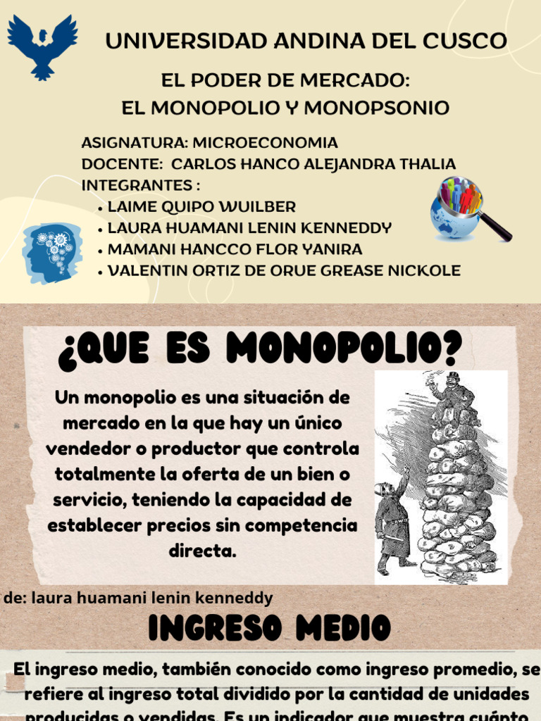Monopolio y Monopsonio: Poder de Mercado | PDF | Monopolio | Mercado ...