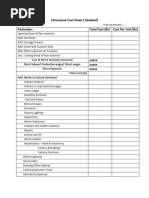 Cost Sheet Formatr