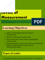 Levels of Measurement