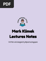 Mark Klimek NCLEX Lecture Notes | PDF | Heart | Medical Specialties