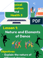 PE 3 Lesson 1 Nature and Elements of Dance