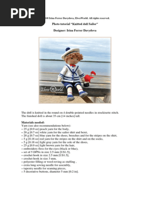 KnittedDollSailor