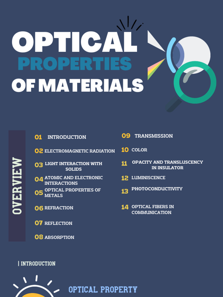 Optical Properties of Materials Overview | PDF | Electromagnetic ...