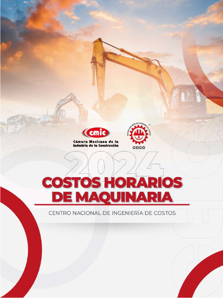 Catalogo de Costos Horario de Maquinaria 2024 PDF Salario mínimo