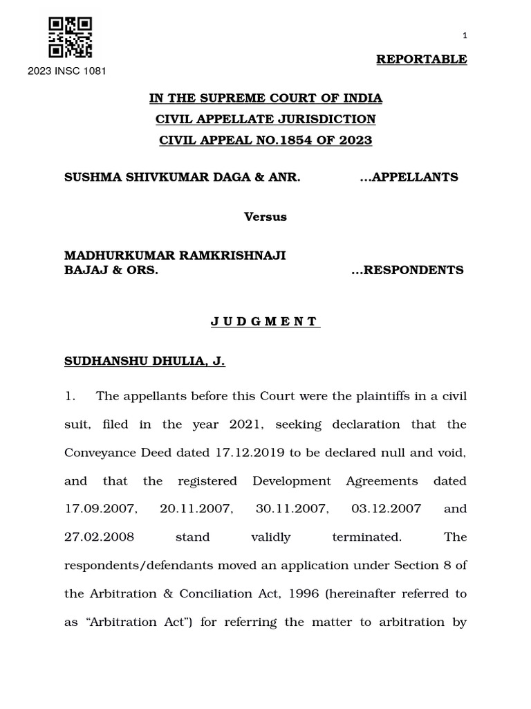 Judgement PDF Arbitration In Rem Jurisdiction