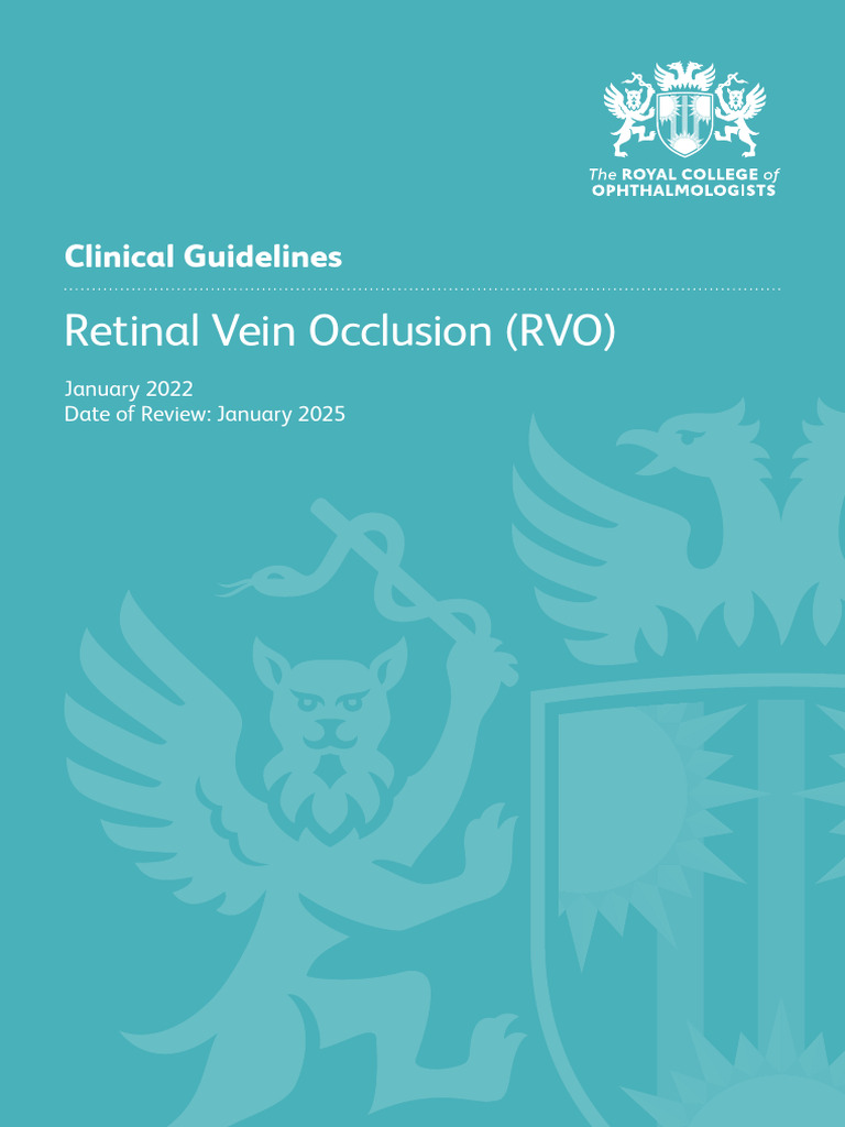 Retinal vein occlusion guidelines 2022 pdf retina cardiovascular