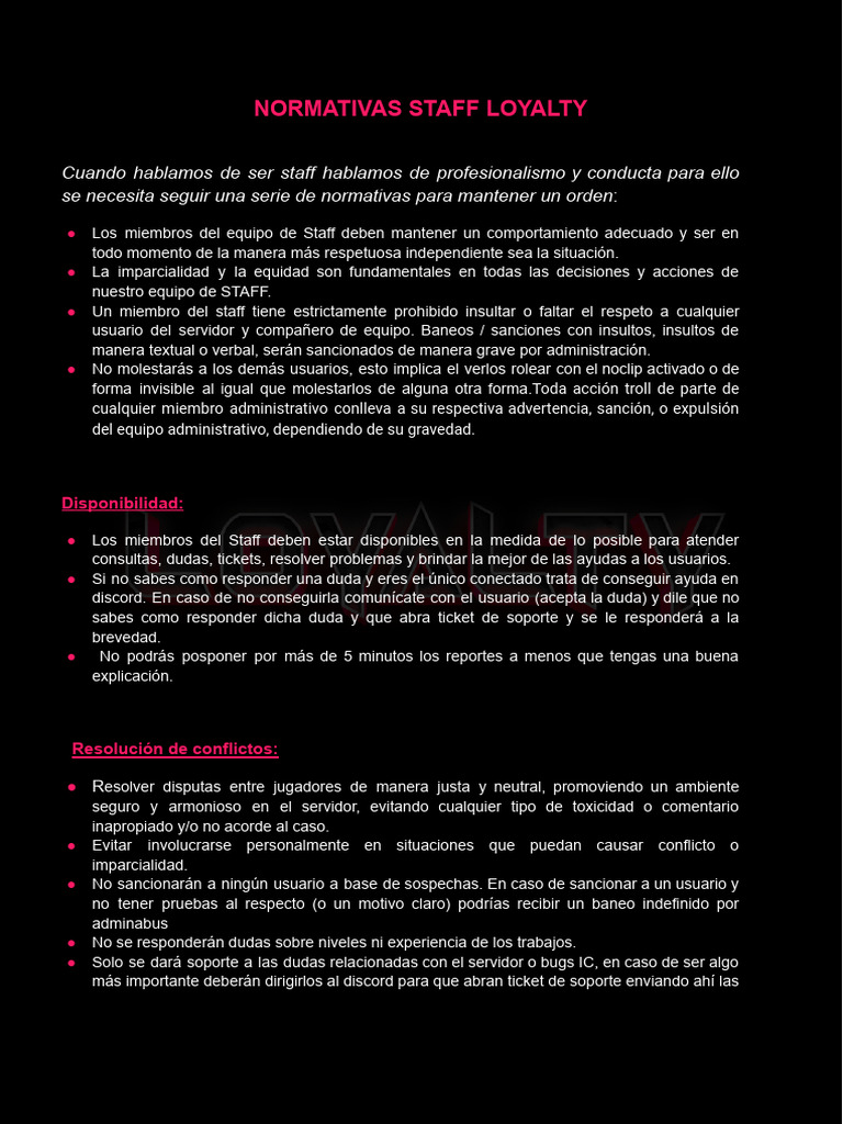 Normativas para el Staff en Adminabus | PDF | Servidor (Computación)