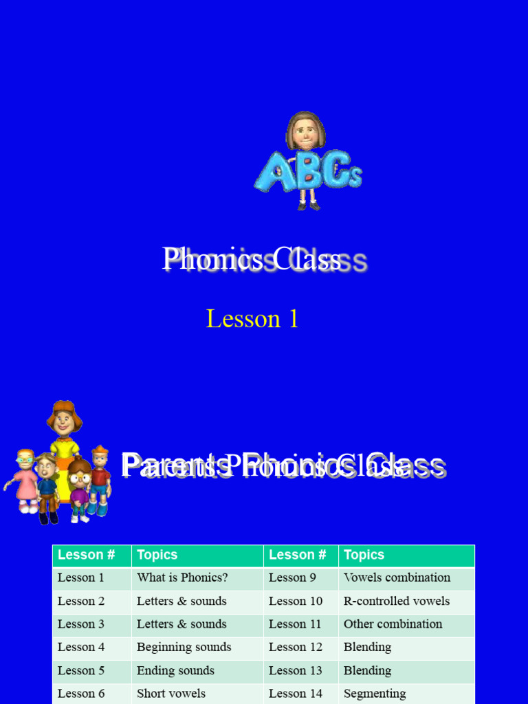 Essential Phonics Class Overview | PDF | Phonics | Linguistics