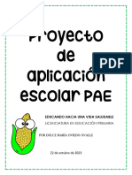 PF - OVIEDO - DULCE Proyecto de Aplicación Escolar PAE