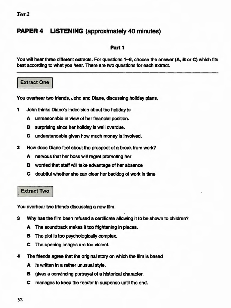 Listening Practice | PDF