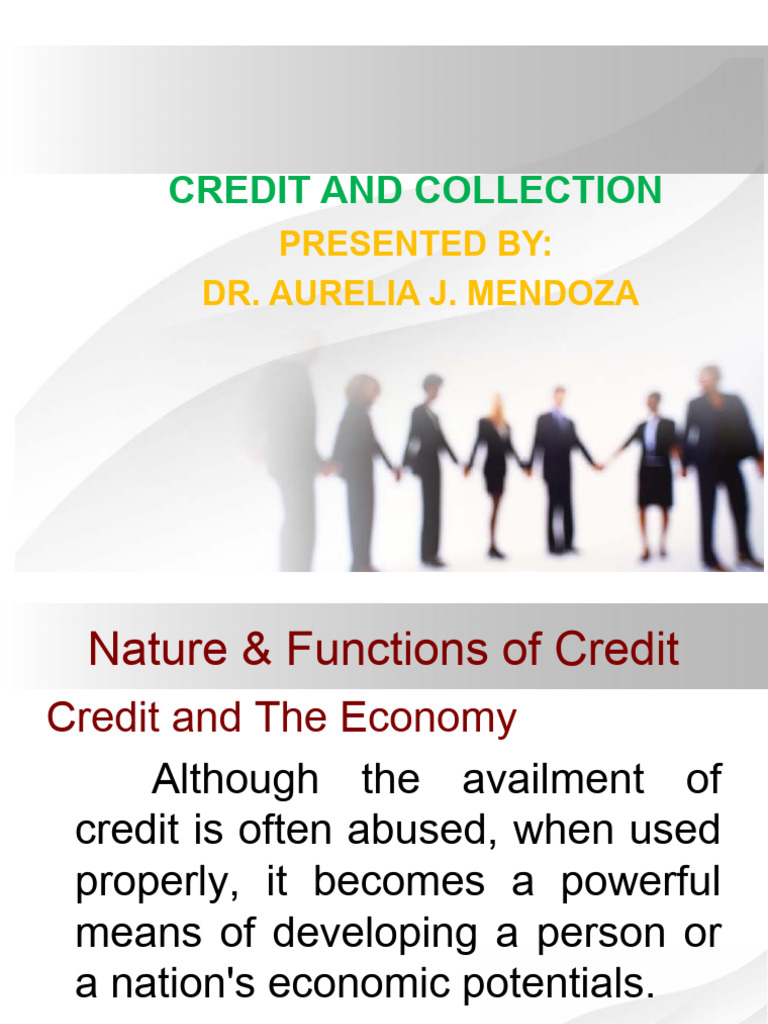 1.a. PPT1 CR COLL Nature and Functions of Credit | PDF | Credit ...
