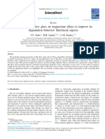 Coating of Bioactive Glass On Magnesium Alloys To Improve Its Degradation Behavior - Interfacial Aspects