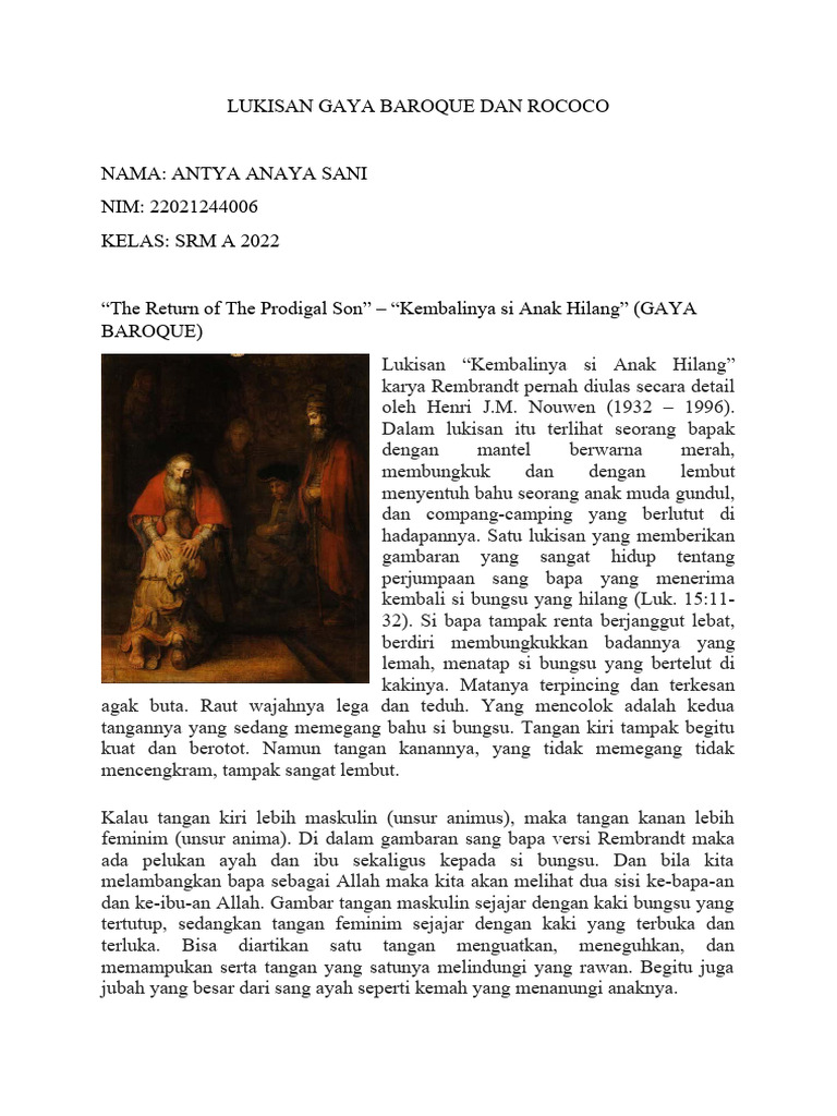 Lukisan Baroque dan Rococo: Analisis | PDF